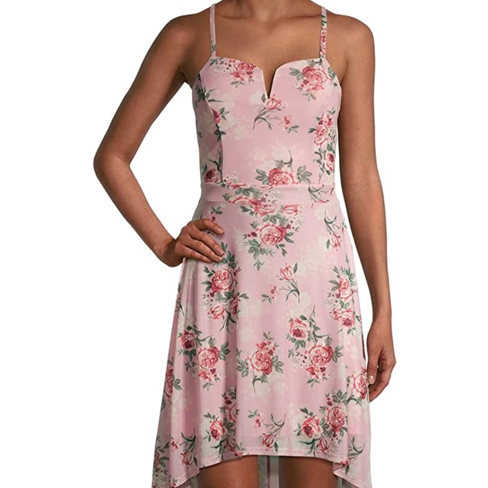 No Boundaries Pink High Low Maxi Dress Juniors 3xl